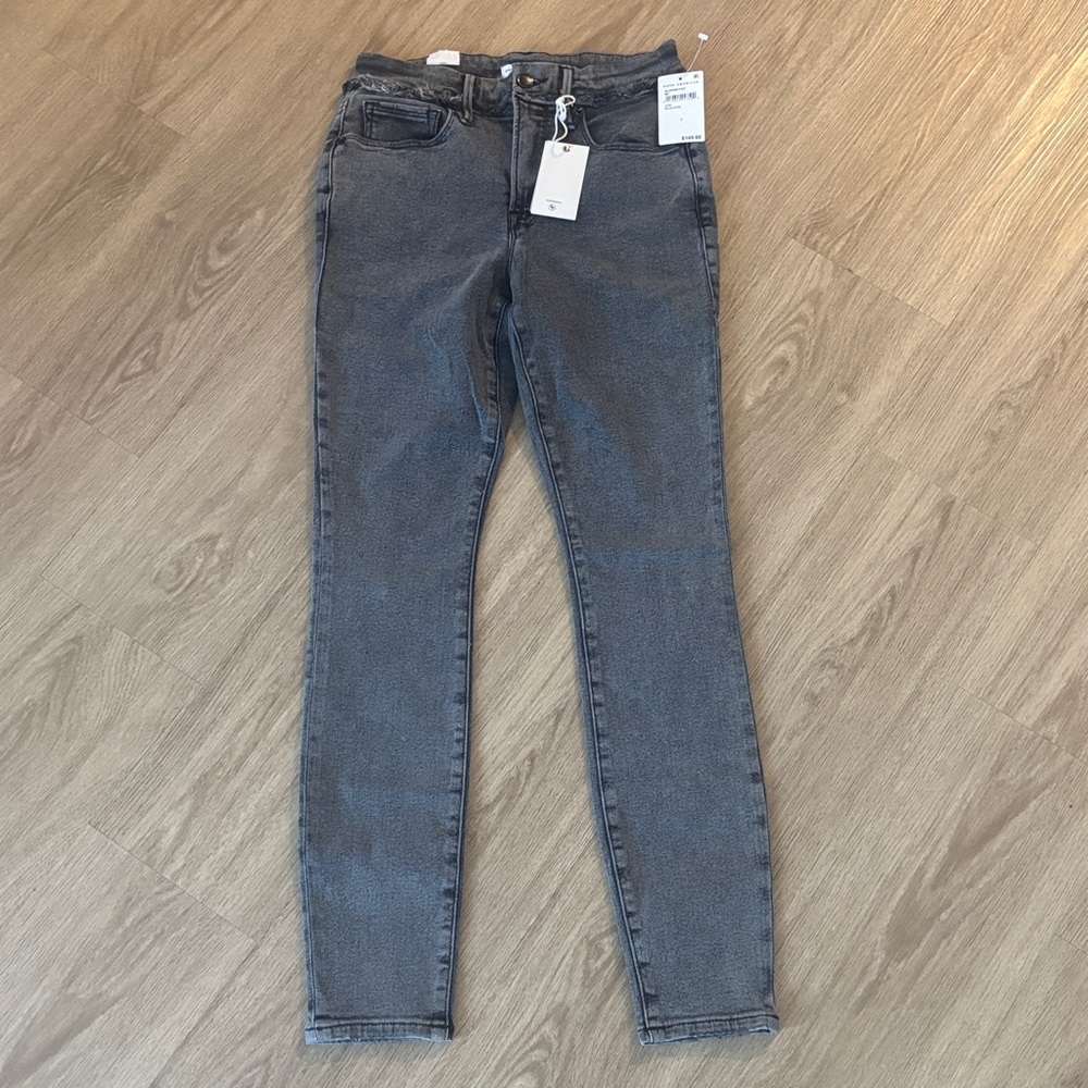 NWT Good American Good Legs Charcoal Skinny Jeans